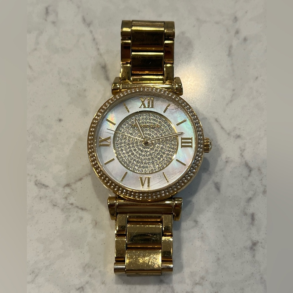 Gold Michael Kors Watch - Needs Battery